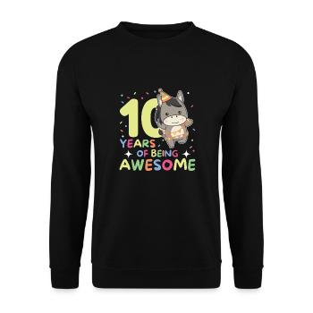 Âne pour les 10 ans Enfants de dix ans - Sweat-shirt Unisexe - noir - Devant - Alina (178cm) & Michal (187cm)