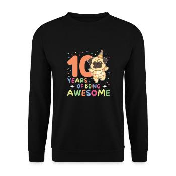 Carlin pour ses 10 ans Enfants de dix ans - Sweat-shirt Unisexe - noir - Devant - Alina (178cm) & Michal (187cm)