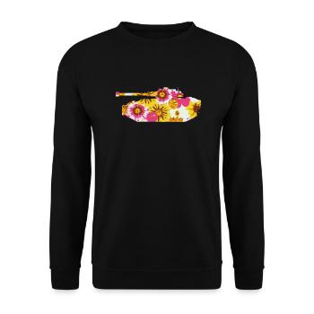 Friedenspanzer - Unisex Pullover - Schwarz - Vorne - Alina (178cm) & Michal (187cm)