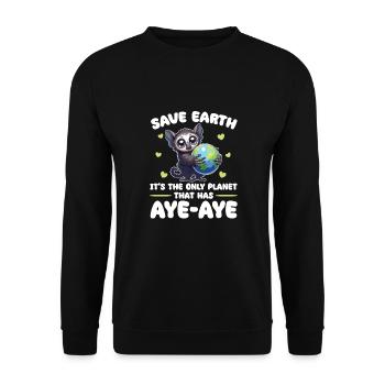 Ist der einzige Planet mit Fingertiere Earth Day - Unisex Pullover - Schwarz - Vorne - Alina (178cm) & Michal (187cm)