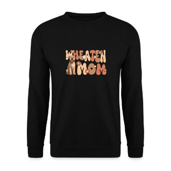 Irish Soft Coated Wheaten Terrier Groovy Wheaten - Unisex Pullover - Schwarz - Vorne - Alina (178cm) & Michal (187cm)