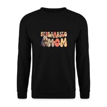 Bergamasker Hirtenhund Groovy Bergamasco Mom - Unisex Pullover - Schwarz - Vorne - Alina (178cm) & Michal (187cm)