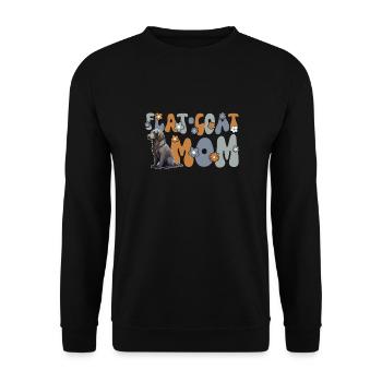 Retriever à poil plat Groovy Maman à poil plat - Sweat-shirt Unisexe - noir - Devant - Alina (178cm) & Michal (187cm)