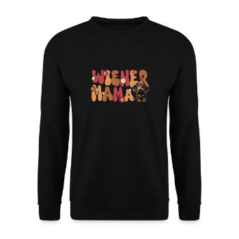 Teckel Groovy Viennoise Mom - Sweat-shirt Unisexe - noir - Devant - Alina (178cm) & Michal (187cm)