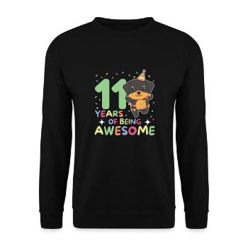 Rottweiler pour ses 11 ans Enfants de onze ans - Sweat-shirt Unisexe - noir - Devant - Alina (178cm) & Michal (187cm)
