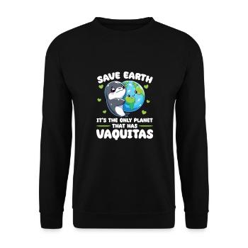 Ist der einzige Planet mit Kalifornischer - Unisex Pullover - Schwarz - Vorne - Alina (178cm) & Michal (187cm)