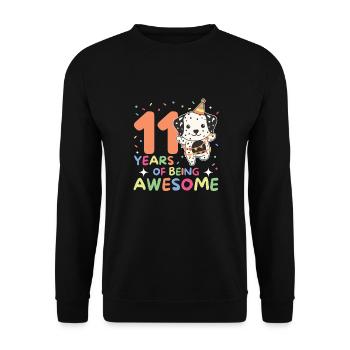 Les Dalmatiens pour leurs 11 ans enfants de onze ans - Sweat-shirt Unisexe - noir - Devant - Alina (178cm) & Michal (187cm)