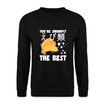 Amateur de sushis Crevettes Le Meilleur - Sweat-shirt Unisexe - noir - Devant - Alina (178cm) & Michal (187cm)