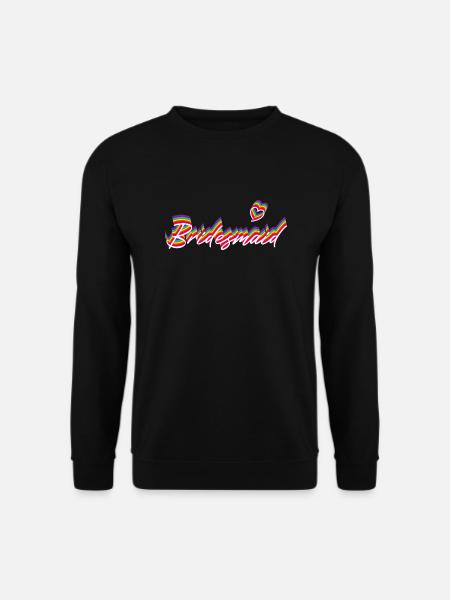 Bridesmaid Rainbow Shadow, White - Unisex Pullover - Schwarz