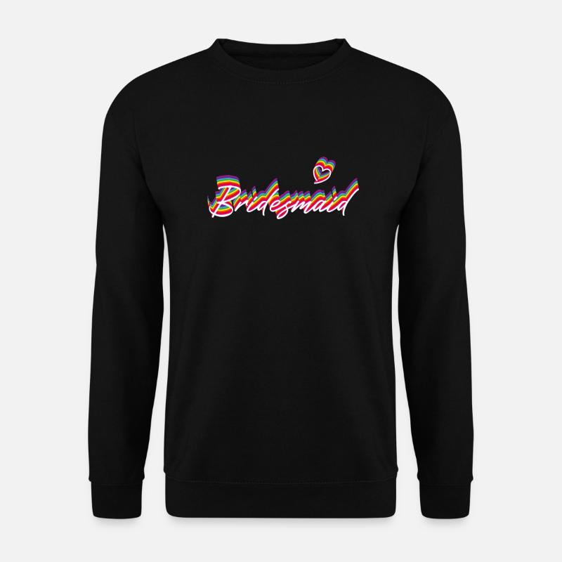 Bridesmaid Rainbow Shadow, White - Unisex Pullover - Schwarz