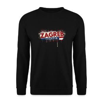 croatia hrvatska croatia hrv hr travel tourism - Unisex Sweatshirt - black - Front - Alina (178cm) & Michal (187cm)