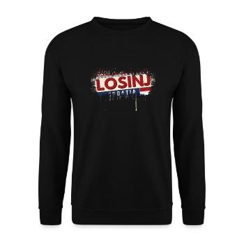croatia hrvatska croatia hrv hr travel tourism - Unisex Sweatshirt - black - Front - Alina (178cm) & Michal (187cm)