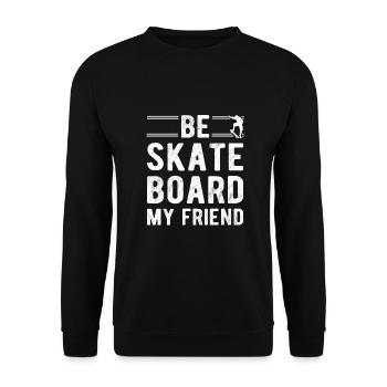 Art de planche à roulettes pour garçons filles hommes cadeaux de planche à roulettes - Sweat-shirt Unisexe - noir - Devant - Alina (178cm) & Michal (187cm)