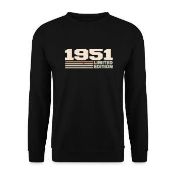 1951 1951 Limitierte Auflage 1951 Jubiläumsgeschenk - Unisex Pullover - Schwarz - Vorne - Alina (178cm) & Michal (187cm)
