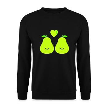 Poire Comique Amour - Sweat-shirt Unisexe - noir - Devant - Alina (178cm) & Michal (187cm)