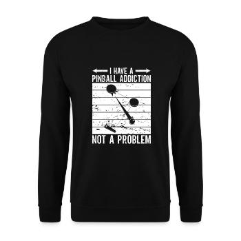 J’ai une idée de flipper Addiction Pinball - Sweat-shirt Unisexe - noir - Devant - Alina (178cm) & Michal (187cm)
