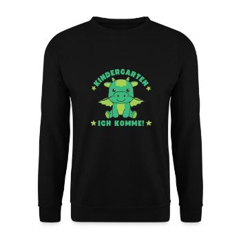 Maternelle Je viens Maternelle Enfant Dragon - Sweat-shirt Unisexe - noir - Devant - Alina (178cm) & Michal (187cm)
