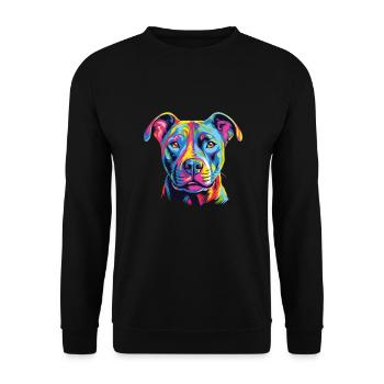 Watercolor Colorful American Hairless - Unisex Sweatshirt - black - Front - Alina (178cm) & Michal (187cm)