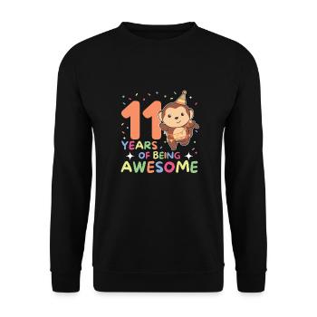 Singe pour les enfants de 11 ans - Sweat-shirt Unisexe - noir - Devant - Alina (178cm) & Michal (187cm)