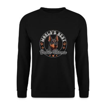 Doberman Pinscher Dog Dobie Mama - Unisex Pullover - Schwarz - Vorne - Alina (178cm) & Michal (187cm)