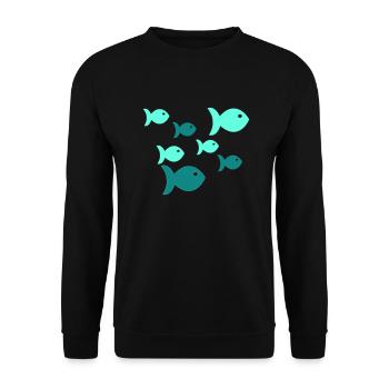 Pisces - Unisex Sweatshirt - black - Front - Alina (178cm) & Michal (187cm)