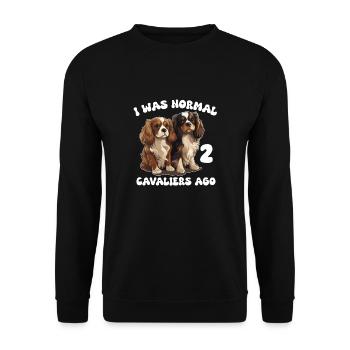Le Cavalier King Charles Spaniel I était normal avant 2 ans - Sweat-shirt Unisexe - noir - Devant - Alina (178cm) & Michal (187cm)