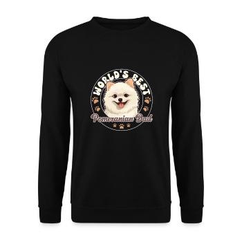 Zwergspitz Groovy Zwergspitz Dad - Unisex Pullover - Schwarz - Vorne - Alina (178cm) & Michal (187cm)