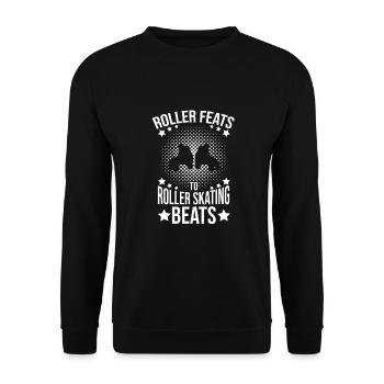 Roller Skating Skate Roller Skating Beats Gift - Unisex Pullover - Schwarz - Vorne - Alina (178cm) & Michal (187cm)