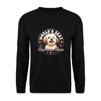 Havaneser Dog Havanese Mom - Unisex Sweatshirt - black - Front - Alina (178cm) & Michal (187cm)