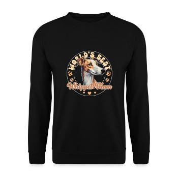 Whippet Groovy Whippet Mom - Unisex Sweatshirt - black - Front - Alina (178cm) & Michal (187cm)