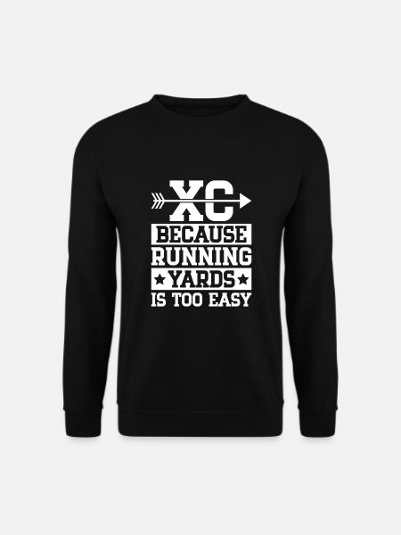 Coureur de fond et entraîneur de cross-country - Croix unique - Sweat-shirt Unisexe - noir