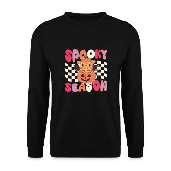 Dragon Halloween Groovy Citrouille Saison effrayante - Sweat-shirt Unisexe - noir - Devant - Alina (178cm) & Michal (187cm)