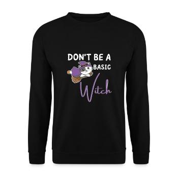 Chat Halloween Sorcière Les sorcières ne sont pas une sorcière de base - Sweat-shirt Unisexe - noir - Devant - Alina (178cm) & Michal (187cm)
