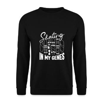 Skateboard Art For Boys Girls Men Skateboard Gifts - Unisex Sweatshirt - black - Front - Alina (178cm) & Michal (187cm)