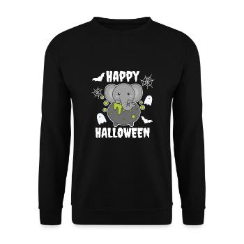 Koala Joyeux Halloween Bâton de Chaudron de Sorcière - Sweat-shirt Unisexe - noir - Devant - Alina (178cm) & Michal (187cm)