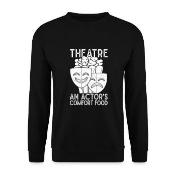 Théâtre Un acteur Comfort Food Acteur Comédie musicale - Sweat-shirt Unisexe - noir - Devant - Alina (178cm) & Michal (187cm)