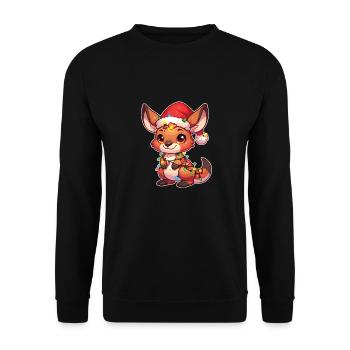 Chapeau de Noël Noël Fées Wallaby - Sweat-shirt Unisexe - noir - Devant - Alina (178cm) & Michal (187cm)