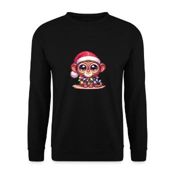 Fées de Noël Tarsier - Sweat-shirt Unisexe - noir - Devant - Alina (178cm) & Michal (187cm)