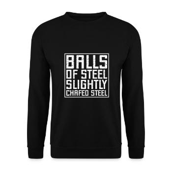 Pinball Machine Balls Of Steel Slightly Balls - Unisex Sweatshirt - black - Front - Alina (178cm) & Michal (187cm)