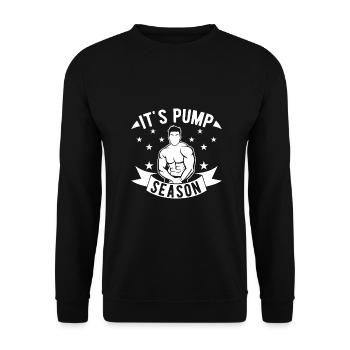 Powerlifting Bodybuilder It´s Pump Season Gym - Unisex Pullover - Schwarz - Vorne - Alina (178cm) & Michal (187cm)