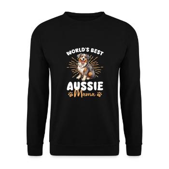 Australian Shepherd Blue Merle Dog Aussie Mom - Unisex Sweatshirt - black - Front - Alina (178cm) & Michal (187cm)