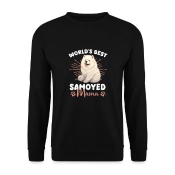 Samoyed Groovy Samoyed Mom - Unisex Sweatshirt - black - Front - Alina (178cm) & Michal (187cm)