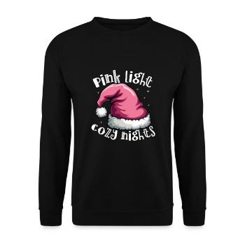 Joyeux Noël en rose Fête de Noël - Sweat-shirt Unisexe - noir - Devant - Alina (178cm) & Michal (187cm)