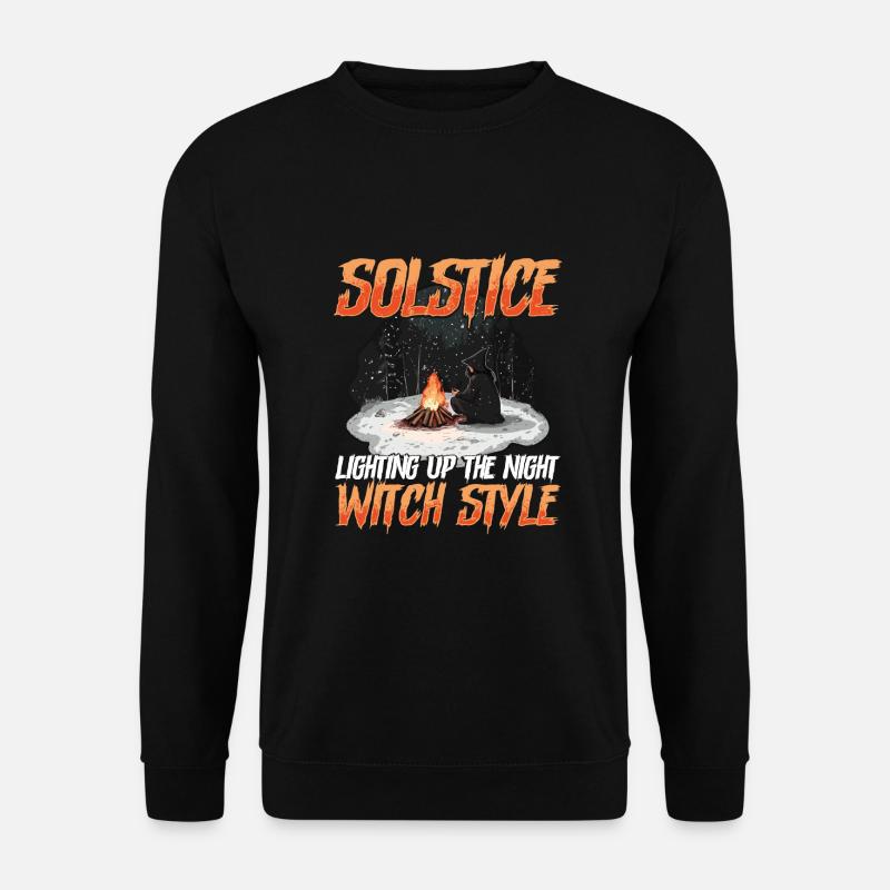 Sonnenwende Erhellt Die Nacht Im Hexenstil - Unisex Pullover - Schwarz