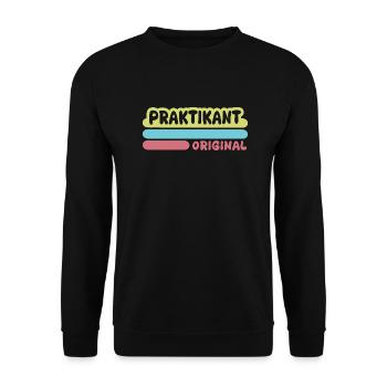 Intern as first name - Unisex Sweatshirt - black - Front - Alina (178cm) & Michal (187cm)