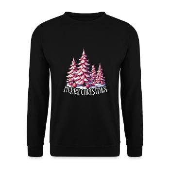 Joyeux Noël en rose Fête de Noël - Sweat-shirt Unisexe - noir - Devant - Alina (178cm) & Michal (187cm)