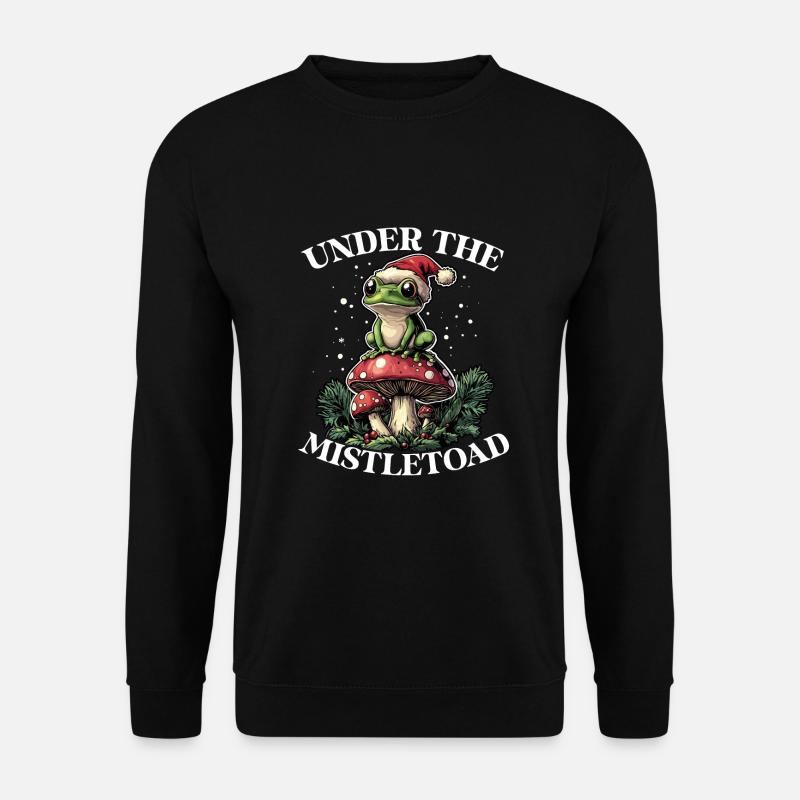 Merry Christmas, frog on - Unisex Sweatshirt - black