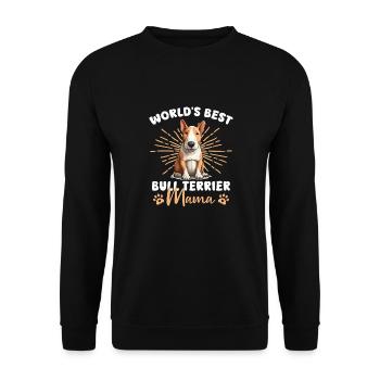 Bull Terrier Groovy Bull Terrier Maman - Sweat-shirt Unisexe - noir - Devant - Alina (178cm) & Michal (187cm)