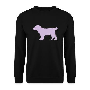 Cocker Spaniel Hund – light berry - Unisex Pullover - Schwarz - Vorne - Alina (178cm) & Michal (187cm)