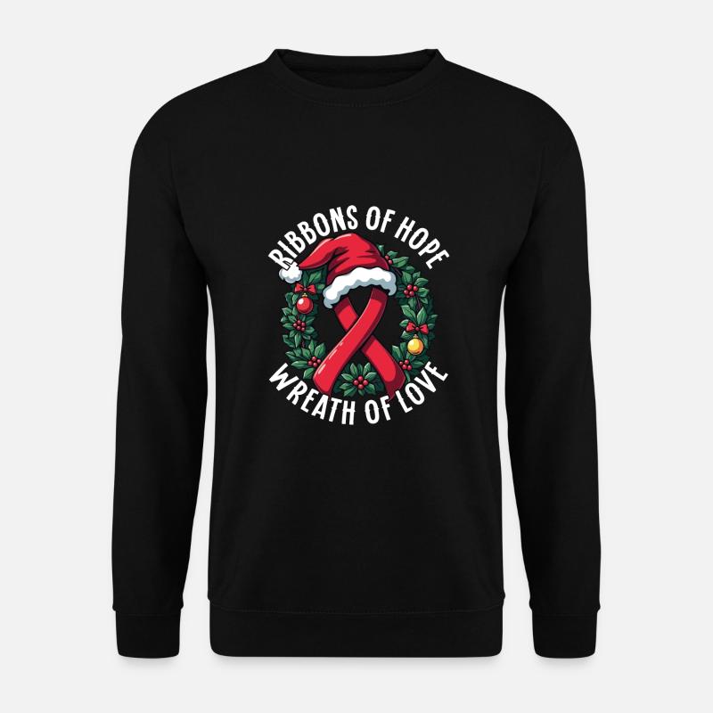 Rubans De L’Espoir Aide-conscience-Noël - Sweat-shirt Unisexe - noir